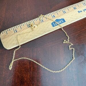 Gold Tone (marked OS) Cable Chain Necklace
